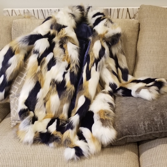Women's faux fur coat - Picture 1 of 4